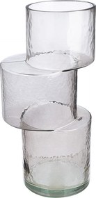 Βάζο 'Levels' Γυαλί Γκρι 11.5x13.5x28.5cm