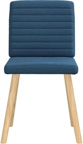 vidaXL Καρέκλες Τραπεζαρίας 4 τεμ. Μπλε Υφασμάτινες