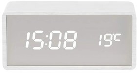 Ρολόι Επιτραπέζιο - Ξυπνητήρι Mirror LED KA5879WH 15x4,5x7cm White Karlsson Wood