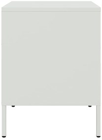 vidaXL Κομοδίνο Λευκό 36x39x50,5 εκ. από Χάλυβα