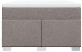 vidaXL Κρεβάτι Boxspring με Στρώμα Taupe 120x190 εκ. Υφασμάτινο