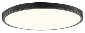 Πλαφονιέρα Οροφής Μαύρη 40xH5cm LED 32w 2240lm Εναλλαγή Θερμοκρασίας Led 3CCT by switch  InLight 42035-C-Black