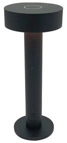 Rechargeable LED 2W 3CCT Touch Table Lamp Black D:22x9cm 3053-Black