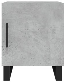 Κομοδίνο Γκρι Σκυροδ. 40 x 40 x 50 εκ. από Επεξεργασμένο Ξύλο - Γκρι