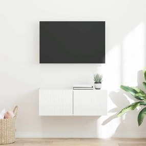 vidaXL Ντουλάπι Τηλεόρασης Τοίχου Επιτοίχιο Λευκό 78,5 x 31 x 29,5 εκ