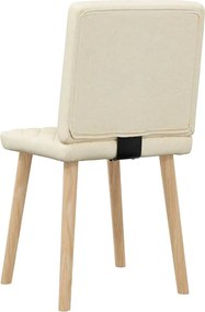 vidaXL Καρέκλες Τραπεζαρίας 2 τεμ. Κρεμ Υφασμάτινες