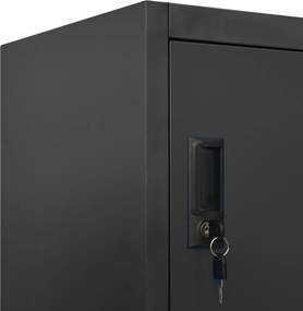 vidaXL Φοριαμός Ανθρακί 90 x 40 x 180 εκ. Ατσάλινος