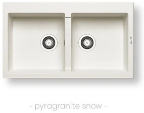 Pyramis Νεροχύτης Pyragranite Athlos (86x50) 2b Snow