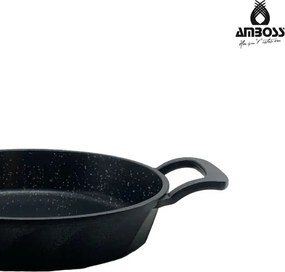 Stewehome Σετ από 3 τεμάχια τηγάνι και σάχαν από χυτοσίδηρο Μαύρο