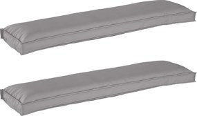vidaXL Σετ Μαξιλαριών Πάγου 2 pcs Γκρι 150 x 40 x 8 εκ.