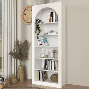 ΒΙΒΛΙΟΘΗΚΗ VOILA MEGAPAP ΧΡΩΜΑ ΛΕΥΚΟ 74X35X180ΕΚ.