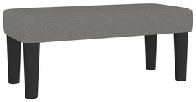 vidaXL Κρεβάτι Boxspring με Στρώμα Σκούρο Γκρι 100x200 εκ. Υφασμάτινο