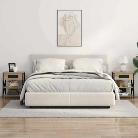 vidaXL Κομοδίνο 2 τεμ. Δρύς Sonoma 41 x 31 x 51 εκ. Επεξεργασμένο Ξύλο