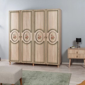 Τετραφυλλη Ντουλαπα Δρυς Sonoma IMAJ 52x180x192