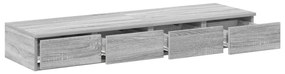 vidaXL Συρτάρια Κρεβατιού Γκρι Σονομά 120x36,5x16,5 cm Επεξεργασμένο Ξύλο