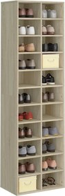 vidaXL Παπουτσοθήκη Sonoma Δρυς 54 x 34 x 183 εκ. Επεξεργασμένο Ξύλο