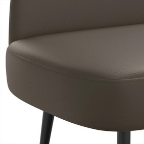 vidaXL Δερμάτινος Πάγκος με Πλάτη Γκρι 110 x 60 x 76 cm Τεχνητό Δέρμα