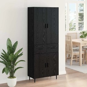 vidaXL Highboard 2 pcs Μαύρη δρυς 69,5 x 34 x 180 εκ.