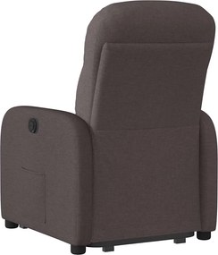 vidaXL Πολυθρόνα Ηλεκτρική Ανακλινόμενη Ανύψωση Σκ. Καφέ Υφασμάτινη
