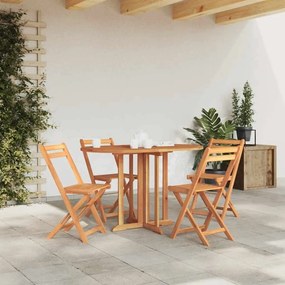 Τραπέζι Κήπου Butterfly Πτυσσόμενο 120x70x75 εκ Μασίφ Ξύλο Teak - Καφέ