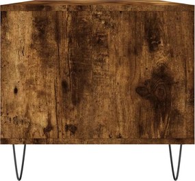 vidaXL Τραπεζάκι Σαλονιού Καπνιστή Δρυς 90x49x45 εκ. Επεξεργασμ. Ξύλο