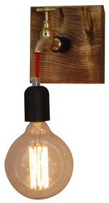 Φωτιστικό Τοίχου - Απλίκα HL-078-1W HIKARI WALL LAMP BROWN RUSTY - Μέταλλο - 77-2870