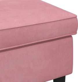 vidaXL Πολυθρόνα Ποδιών Ροζ 55 x 35 x 41 εκ Βελούδο
