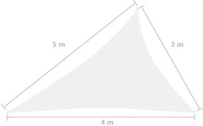 Πανί Σκίασης Τρίγωνο Λευκό 3 x 4 x 5 μ. από Ύφασμα Oxford - Λευκό