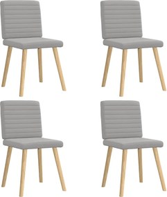 vidaXL Καρέκλες τραπεζαρίας 4 τεμ Cloud Grey Fabric
