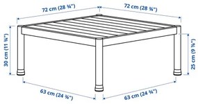 SEGERÖN τραπέζι μέσης/εξωτερικού χώρου, 73x73 cm 405.107.97