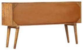 vidaXL Μπουφές με Τυπωμένο Σχέδιο 130x30x70 εκ. από Μασίφ Ξύλο Μάνγκο