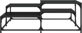 vidaXL Τραπεζάκι σαλονιού Μαύρη Δρυς 107 x 107 x 40 cm