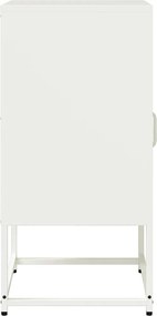 vidaXL Κομοδίνο λευκό 36x39x78 cm από χάλυβα ψυχρής έλασης
