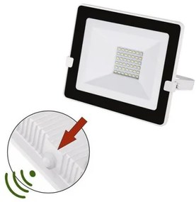 Προβολέας LED SMD 30W Φωτοκύτταρο Δέσμη 120° IP65 18,5x14,5 Lumen-3-0303011-Μαύρο 3-0303011