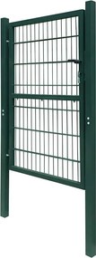 vidaXL Πόρτα Περίφραξης 2D (Μονή) Πράσινη 100x140 εκ.