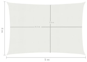 Πανί Σκίασης Λευκό 4 x 5 μ. από HDPE 160 γρ/μ² - Λευκό