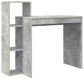 vidaXL Γραφείο Γκρι σκυροδέματος 100 x 40 x 90 cm Επεξεργασμένο ξύλο
