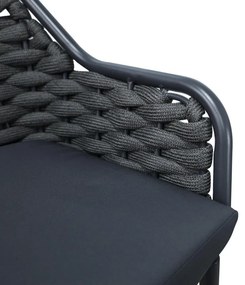 Σκαμπό μπαρ αλουμινίου Zuki στοιβαζόμενη με γκρι σκελετό και μαξιλάρι 55x54x109 εκ. 55x54x109 εκ.