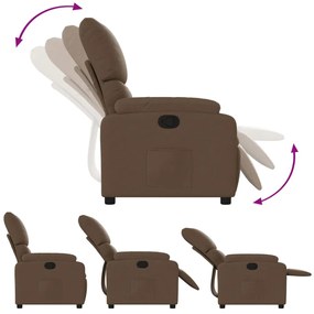 vidaXL Πολυθρόνα Ανακλινόμενη Καφέ Υφασμάτινη