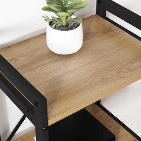 vidaXL Ράφι Βιβλίων 40 x 30 x 50 cm Επεξεργασμένο ξύλο Artisan Oak