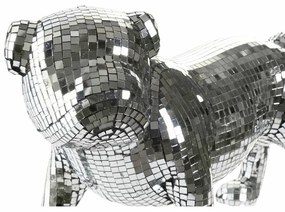 Διακοσμητική Φιγούρα DKD Home Decor Αγγλικά Ασημί Μπουλντόγκ Ρητίνη Σύγχρονη (45,5 x 21,5 x 25 cm)