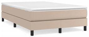 Κρεβάτι Boxspring με Στρώμα Καπουτσίνο 120x200εκ.από Συνθ.Δέρμα - Καφέ