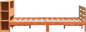vidaXL Σκελετός Κρεβ. Χωρίς Στρώμα Καφέ Κεριού 135x190 εκ Μασίφ Πεύκο