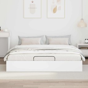 vidaXL Κρεβάτι Οθωμανικού Τύπου Λευκό 160 x 200 cm