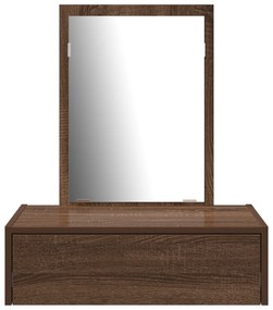 vidaXL Τοίχου Ριχείο Τραπέζι Καφέ Δρυός 60x40x70 cm