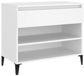 vidaXL Παπουτσοθήκη Λευκή 70 x 36 x 60 εκ. από Επεξεργασμένο Ξύλο