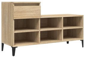 vidaXL Παπουτσοθήκη Sonoma Δρυς 102x36x60 εκ. από Επεξεργασμένο Ξύλο