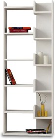 Βιβλιοθήκη Oppa χρώμα λευκό 61x22x162εκ 61x22x162 εκ.