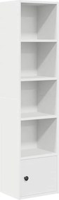 vidaXL Βιβλιοθήκη Λευκή 31x24x127 εκ. από Επεξεργασμένο Ξύλο