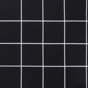 vidaXL Μαξιλάρι Παγκάκι Κήπου Καρό Μαύρο 180 x 50 x 4 cm Ύφασμα Oxford
